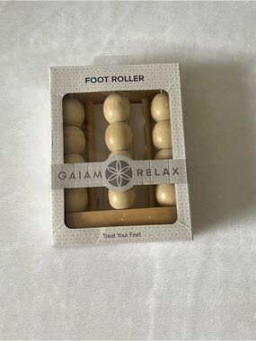 Gaiam Relax Wooden Foot Roller - Natural Wood